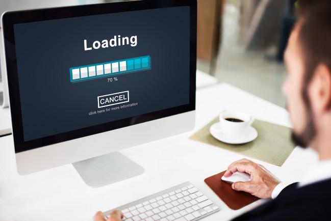 Exemple de site internet avec un temps de chargement long